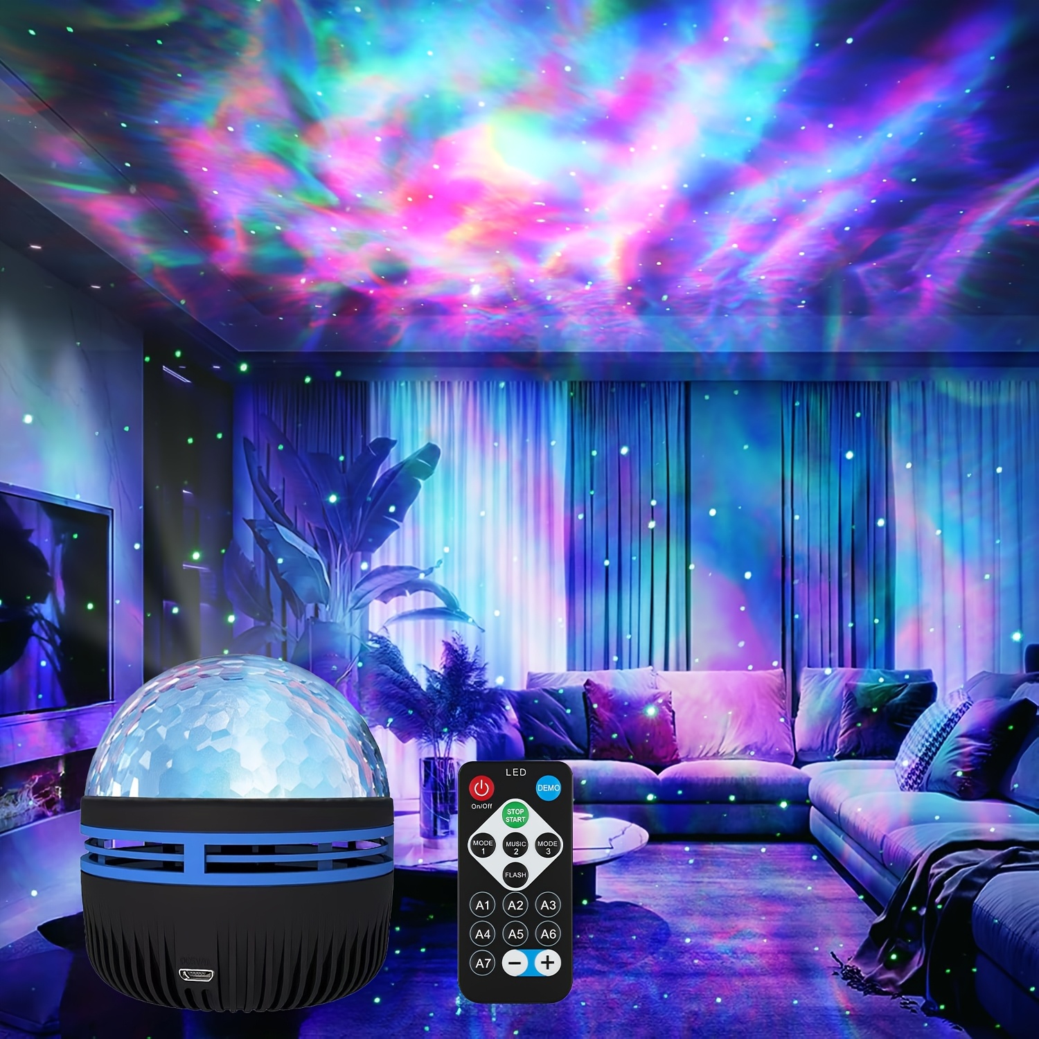Planetarium Projector Home - 7 Modes RGB Starry Sky Galaxy