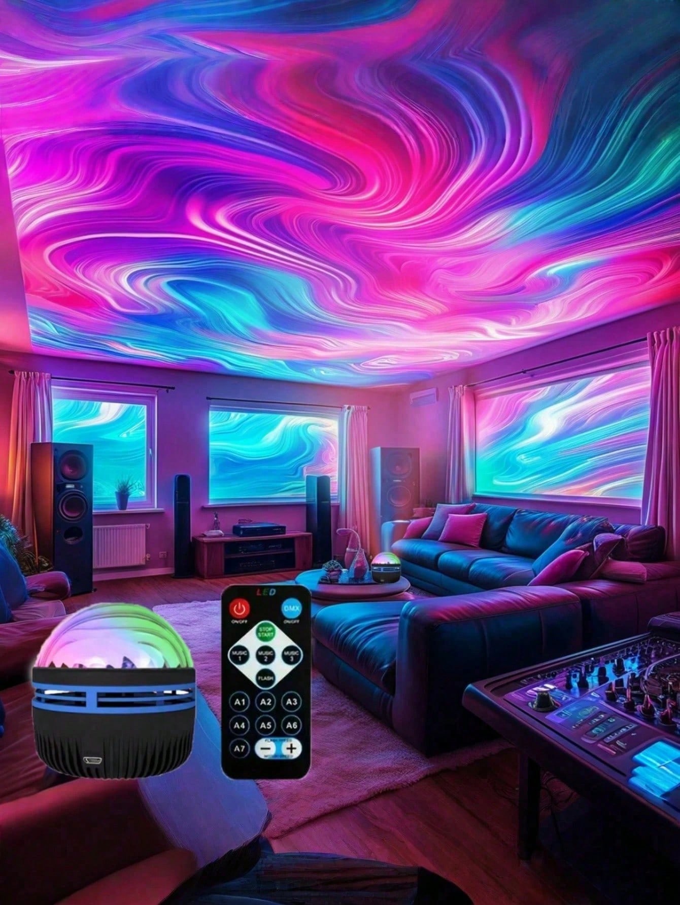 1pc LED Northern Lights Aurora - đánh giá và giá Planetarium Projector Home