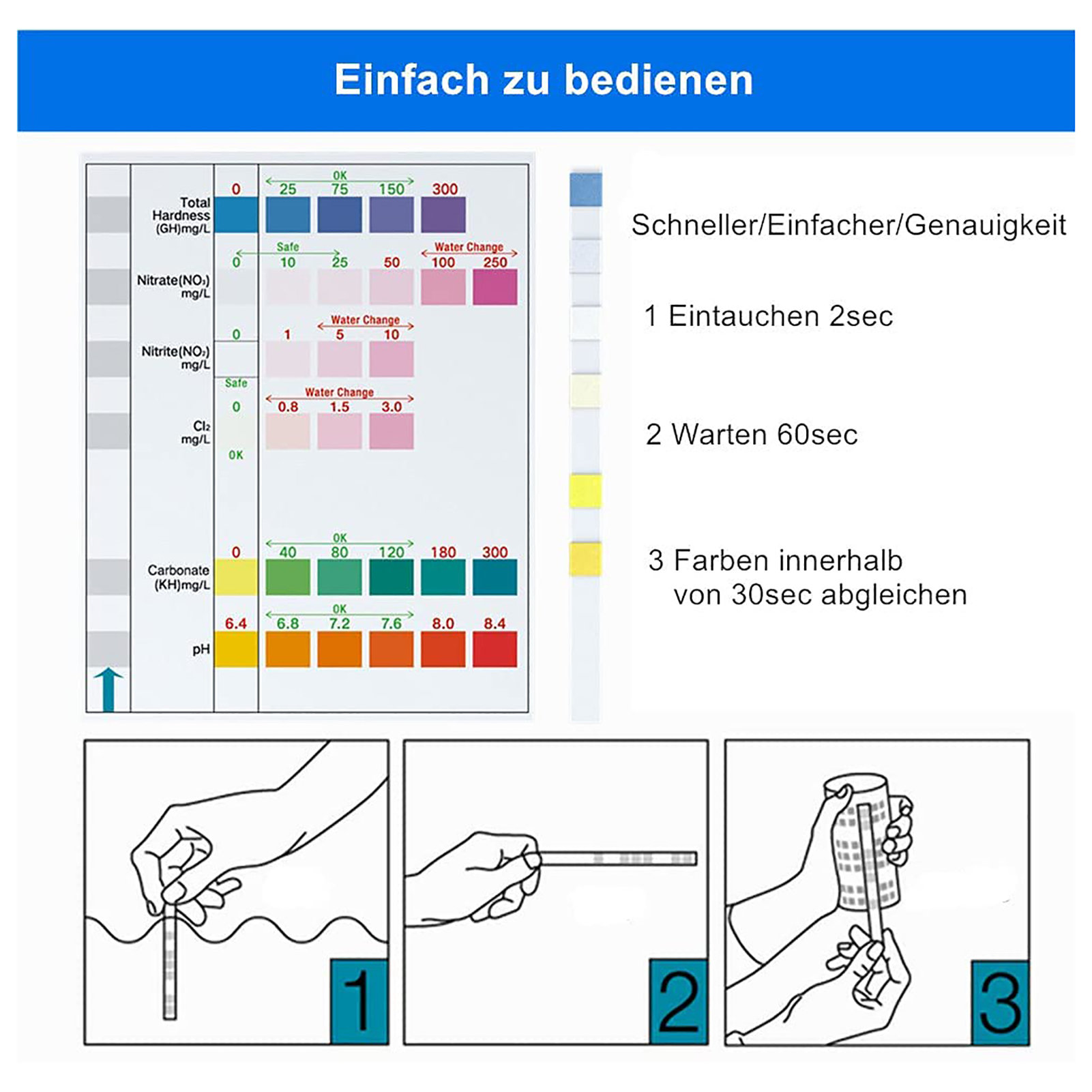 100pcs 6-in-1 Water Quality Te - đánh giá và giá Water Testing Kit