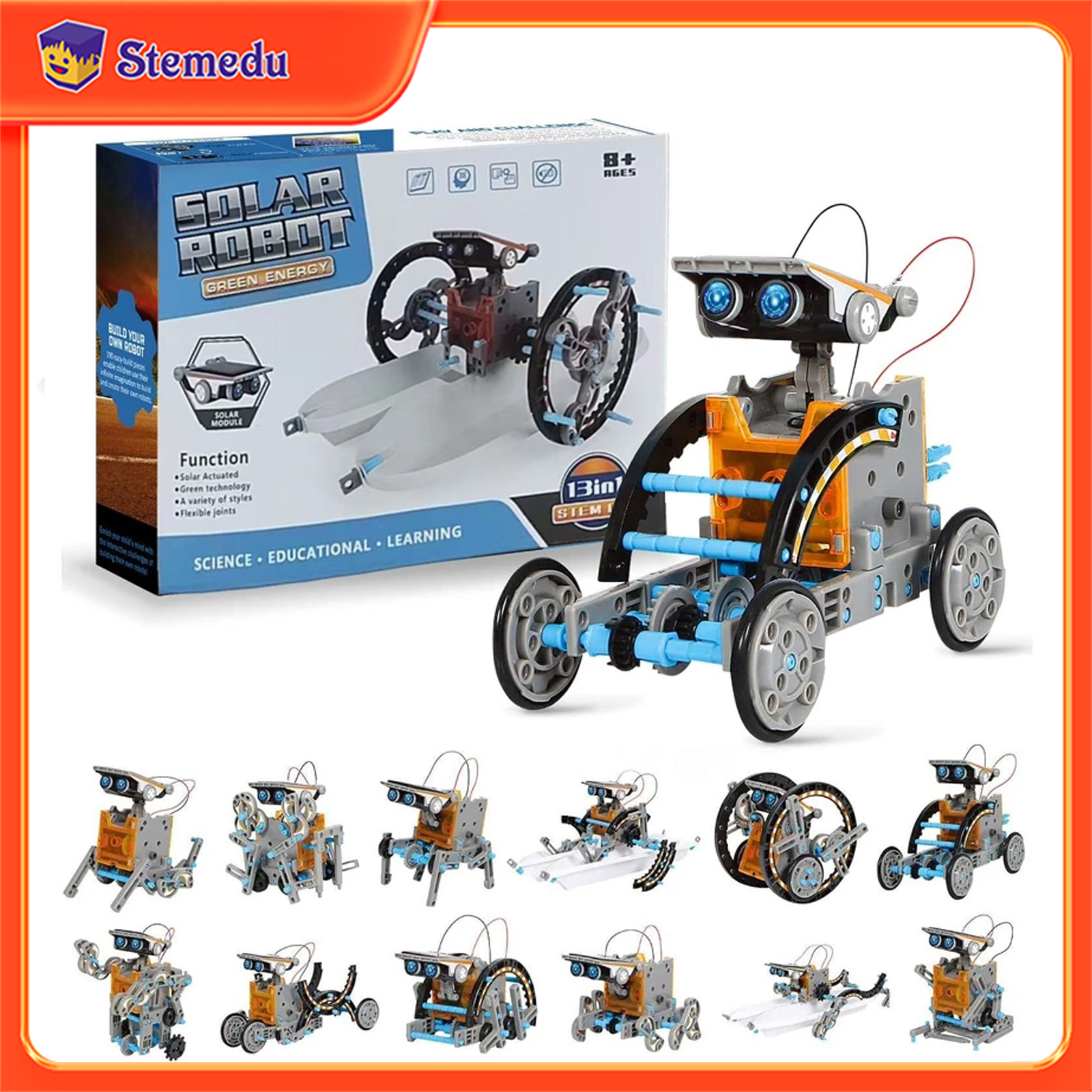 13 in 1 Solar Powered Robot Sc - đánh giá và giá Science Robotics