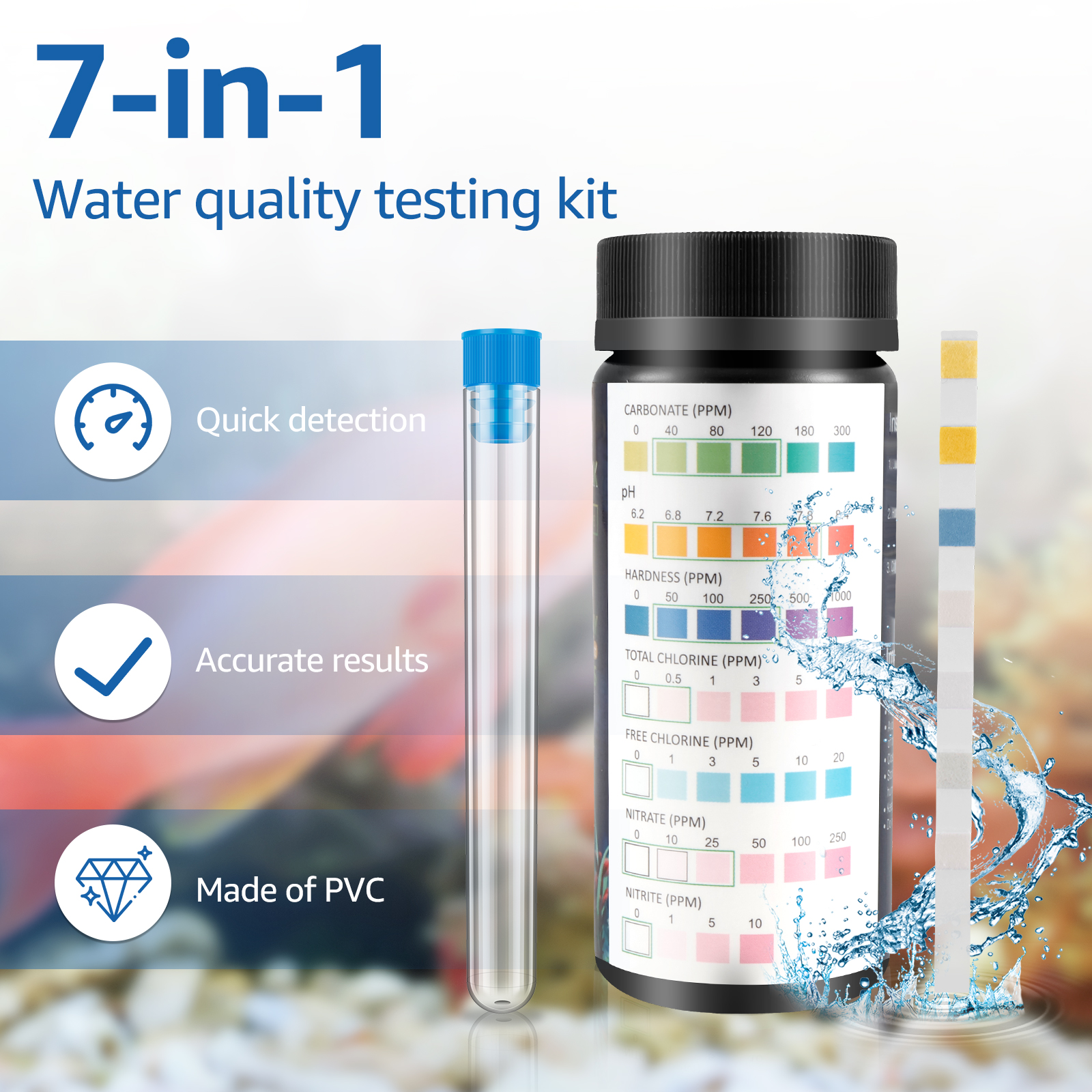 100Pcs 7 in 1 Aquarium Test St - đánh giá và giá Water Testing Kit